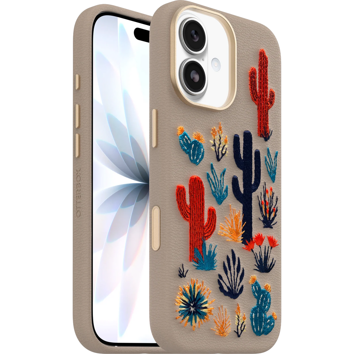 iPhone 17 Symmetry Series Cactus Leather Embroidery Case