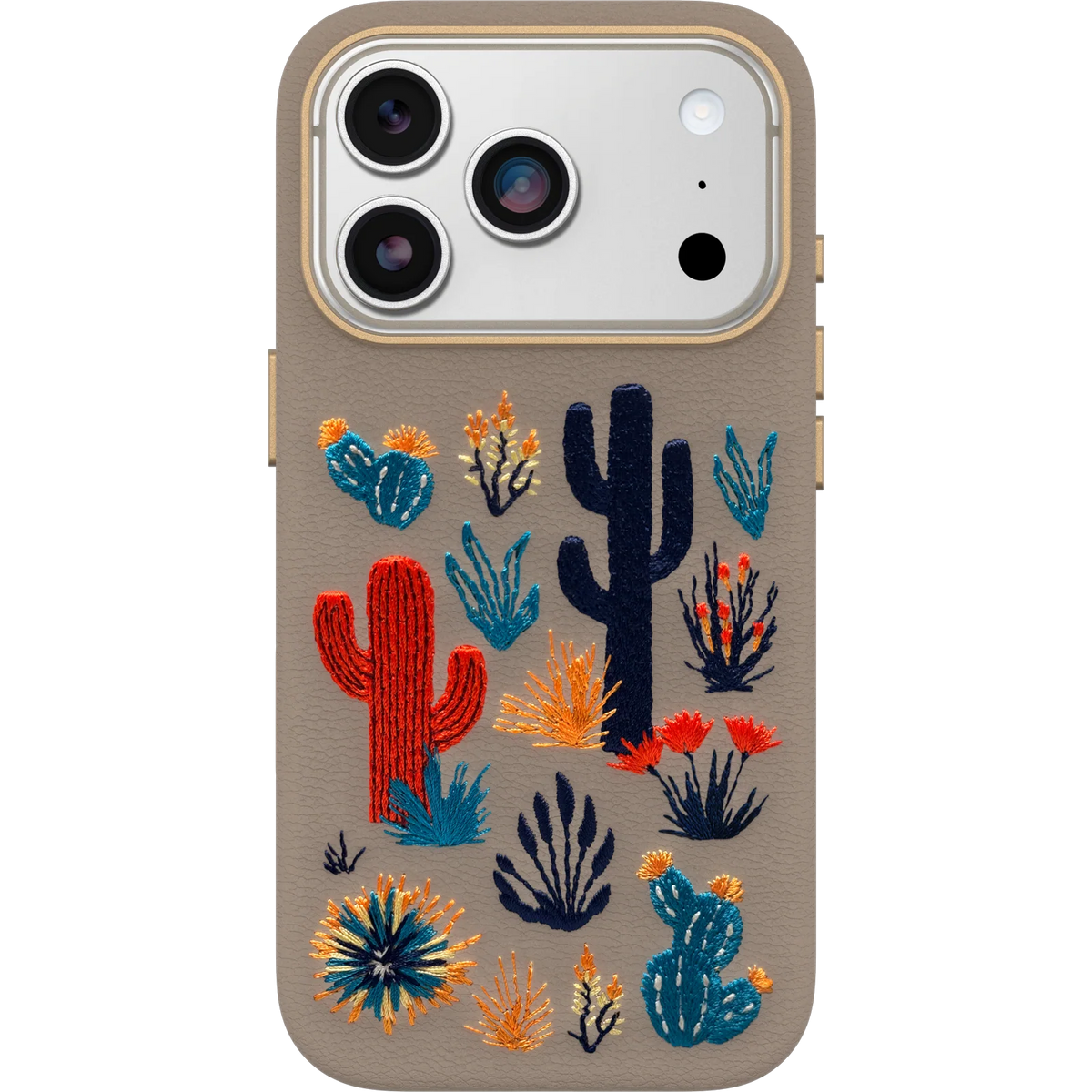 iPhone 18 Pro and iPhone 17 Pro Symmetry Series Cactus Leather Embroidery Case